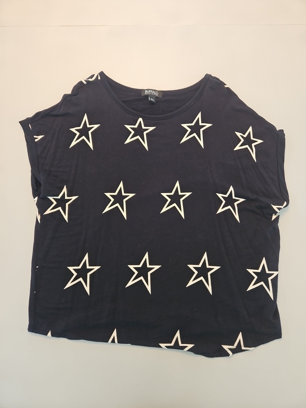 Buffalo David Bitton Black Ultra Soft Relaxed Fit Shirt With Stars